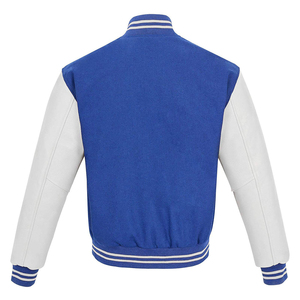Chaqueta Varsity de Lana Bordada para Hombre, Estilo Universitario, Personalizable, con Cuello Alto y Letras Bordadas en la Parte Delantera - Product Image 4