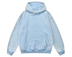 Custom Acid Wash 100% Cotton Tracksuit Breathable Vintage <b>Hoodie</b> and Sweatpants Oversized <b>Men</b> - Product Image 2