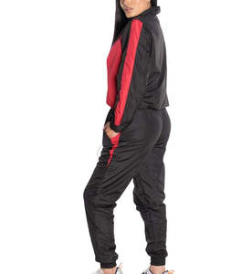 Ensemble de survêtement coupe-vent pour femmes, vêtements de sport, ensembles de jogging, logo personnalisé OEM, ensembles de coupe-vent pour femmes - Product Image 3