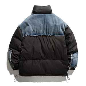 Manufacturer Supply Windbreaker Denim Windproof Custom Puffer Jacket For Men <b>Bubble</b> <b>Coat</b> Outwear Winter Puffer Jackets Unisex - Product Image 2