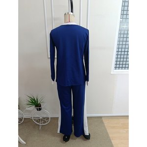 Conjunto de Dos Piezas para Mujer, Blusa de Viscosa con Cuello Ciclista y Mangas Largas, y Pantalones con Detalles de Cinta, 38654 - Negro - Product Image 6