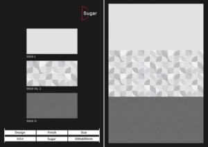 Carreaux muraux en céramique 300x600mm pour salle de bain et cuisine, finition brillante mate effet sucre, design intérieur luxueux. - Product Image 2