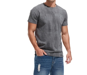 Venta al por mayor de Camisetas Personalizadas de alta calidad 100% algodón OEM impreso ropa en blanco siente la comodidad de la ropa de timbre de los hombres - Product Image 2