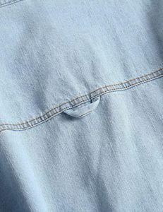 แจ็กเก็ตยีนส์คุณภาพระดับพรีเมียมของผู้หญิงผลิตตามสั่งผ้าฝ้ายหนังแกะไม่ยับทนทาน - Product Image 5