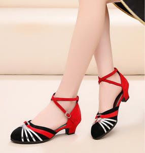 Women Professional Latin/Salsa Ballroom Wedding Dance Shoes Split Leather Upper PU Lining 3.5cm/5cm <b>Heel</b> Dance Shoes - Product Image 1