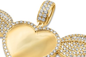 D'VINS JEWELS Exportador Indio de Joyería Hip Hop, Colgantes con Foto de Raperos, Material de Oro de 10K/14K, Chapado en Oro, Diamantes Certificados por GIA - Product Image 2