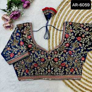 เสื้อผ้าแฟชั่นผู้หญิงล่าสุด เสื้อเชิ้ตแขนยาวผ้าฝ้ายลำลองปักลาย ผ้าจอร์เจตต์แบบส่าหรี พร้อมงานปักลายสำเร็จรูป - Product Image 4