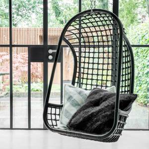 Modern Style Black Rattan <b>Egg</b> <b>Chair</b> <b>Swing</b> Hanging From Vietnam for Outdoor Living Room or Exterior Wood Material - Product Image 2