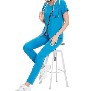 Uniforme Médico Clásico para Enfermeras, Ecológico, de Lona, Colores y Tallas Personalizadas, Conjuntos de Uniformes Médicos al por Mayor, Modelo Pakistán - Product Image 3