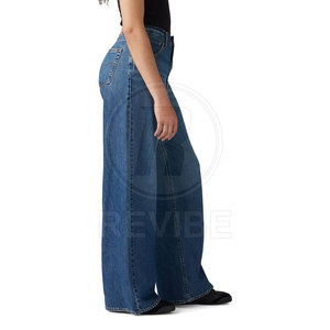 Vaqueros Anchos y Elegantes para Mujer, Estilo Casual de Invierno, Transpirables, 100% Algodón, Personalizables para Uso Diario y Cómodos - Product Image 4
