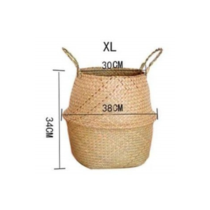 Panier de rangement en jonc de mer fait à la main écologique couleur personnalisée multifonction bonne qualité poignées décoration artisanat personnalisé - Product Image 2