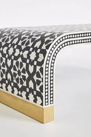 Table basse ronde en bois moderne personnalisée avec incrustation en os, prix d'usine indien, taille personnalisée disponible