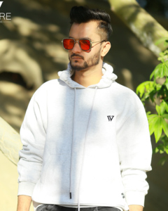 Sweat-shirt à capuche en coton uni de haute qualité 2025, impression de logo personnalisée, coupe ample, basique pour la saison hivernale, vente en gros - Product Image 2