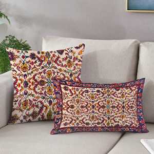 Funda de Almohada con Estampado Boho Abstracto: Pequeña, Grande, con Patrones, Tribal, Clásica, Texturizada, Minimalista, Chic, Artística (Solo Funda) - Product Image 3