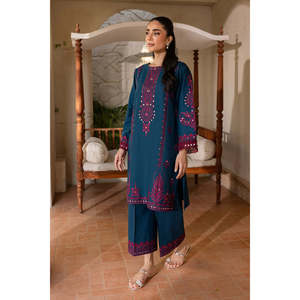 Bohemian <b>Sequin</b> Embroidered <b>Top</b> & Trouser Set for Spring-Summer-BIC-3461 - Product Image 4