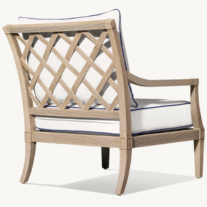 Meubles d'extérieur : chaise simple en teck avec coussin sur l'assise, style moderne, durable - Product Image 6