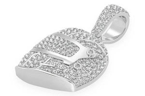 Collier de casque de course personnalisé tendance SHRAMAN DIAMOND, or massif 10 carats plaqué rhodium, pendentif en diamant naturel, hip hop, sport, motard - Product Image 4