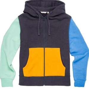 Nuevo estilo casual zip up hoodies moda personalizada personalidad multicolor HOODIE para mujer - Product Image 4