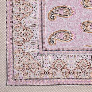 Juego de Sábanas Dobles con Estampado Paisley Rosa Perla, 3 Piezas, con 2 Fundas de Almohada, Sábanas Planas de Algodón para Uso Doméstico ADB1449 - Product Image 5
