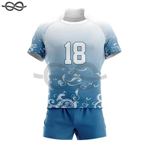 Uniforme de rugby sportif en polyester à sublimation complète nouveau style de maillot avec short pour équipes de rugby - Product Image 6