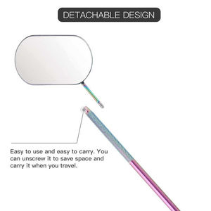 Premium Personalized OEM Wall Mounted Single-Sided Eyelash Extension <b>Mirror</b> Anti Fog Gold-Plated Stainless Steel Lash Checking - Product Image 4