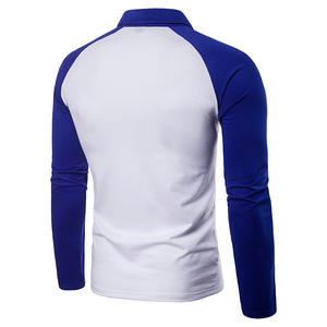 Polo à manches longues pour homme, style automne-hiver, double couleur, design rotatif, col à revers - Product Image 4