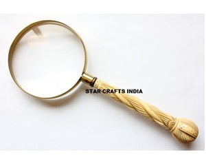 แว่นขยายด้ามจับทำด้วยมือทำจากไม้แว่นขยายทรงกลมพร้อมสีแตรออกแบบเองได้หรูหรา - Product Image 5