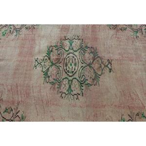 Tapis de 6,3 x 8,6 pieds, tapis turc vintage, tapis abstrait vert - Product Image 5