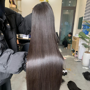 Perruques en cheveux vierges Remy du Vietnam, lisses et soyeuses, marque VNHL, pour femmes noires, avec dentelle HD, vente en gros, quantité en vrac, cheveux individuels - Product Image 1