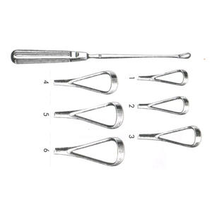 Curette utérine Sims 11" (27,9 cm) à lame tranchante, tailles 1-10, instruments chirurgicaux obstétricaux/gynécologiques en acier inoxydable - Manuel - Product Image 2