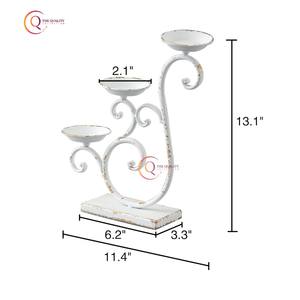 Vela de Metal con estilo Vintage, portavelas o portavelas de Color blanco, acabado rústico, tarro de vela único con recubrimiento en polvo - Product Image 3