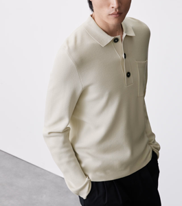 Camiseta Polo de Manga Larga para Hombre, 100% Algodón, de Alta Calidad, Personalizable (OEM), Varias Opciones de Color - Product Image 1