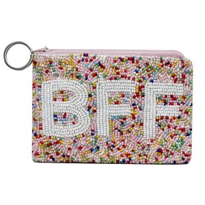 Alta calidad Fancy Trendy VACAY FUND Bordado de cuentas hecho a mano Mini bolso con cremallera Fiesta de moda Último diseño Hiba Enterprises - Product Image 6
