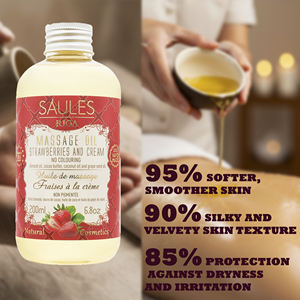 Huile Corporelle de Massage Naturelle Anti-Âge Nourrissante aux Fruits (Fraise, Pépins de Raisin, Amande) Faite Main Écologique – Marque Privée UE - Product Image 2