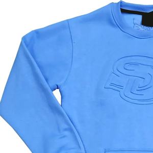 Custom SU sky <b>blue</b> Unisex Crew Neck Sweatshirts university Custom Winter Crew Neck sweatshirts Add logo New style - Product Image 5