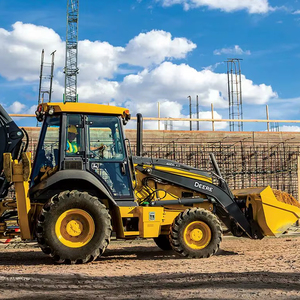 Retroexcavadora usada Jhon Deere 410L con motor Kubota Tractor de marcha y máquinas de construcción con joystick a la venta - Product Image 4