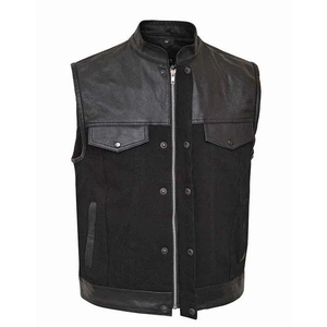 Gilet en cuir sans manches personnalisable de haute qualité, col rond, style streetwear, respirant, vêtements d'extérieur pour hommes pour l'hiver - Product Image 4
