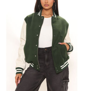 Street Wear Chaquetas universitarias para mujer a precio barato Chaqueta de béisbol universitaria más vendida para mujer Invierno Mangas largas a prueba de viento - Product Image 5