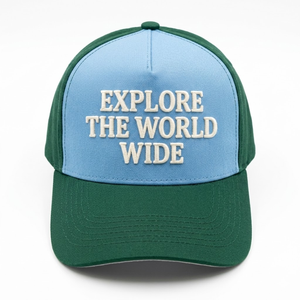 Gorra Trucker A-Frame de Fábrica Vietnamita con Logotipo Bordado 3D Personalizado, Gorra de Béisbol Bicolor de 5 Paneles con Visera Curva Estructurada y Cierre Snapback - Product Image 2