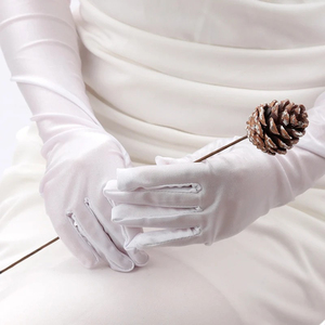 2025 mujeres dedo largo codo guantes de protección solar fiesta de noche traje de graduación accesorios de moda para adultos negro rojo blanco mitones - Product Image 3