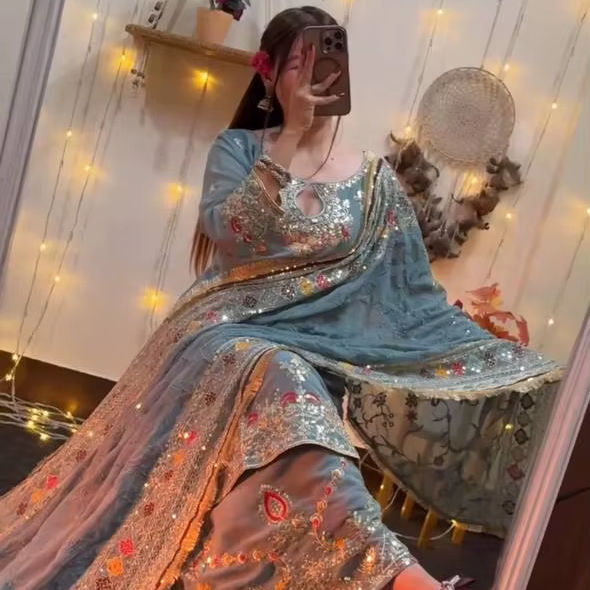 Punjabi Suit Grand Dress Punjabi Suit Long Sleeve Stylish