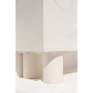 Aparador Contemporáneo Pierrette de Madera de Mango Blanco para Cocina y Sala de Estar - Product Image 6