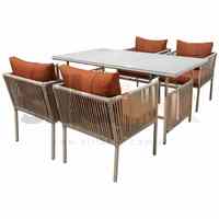 Ensemble de salon de jardin moderne en rotin de luxe 4 pièces du fabricant turc – Confortable, portable et écologique pour hôtels et villas