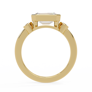 แหวนหมั้นเพชรเม็ดเดี่ยว ทองคำขาว 14K ทรงเหลี่ยมมรกต ฝังเพชรแล็บโกรว์ 1.60 กะรัต รับรองโดย IGI แหวนแต่งงาน - Product Image 5