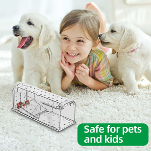 Piège à souris durable en plastique pour la maison et <span class=keywords><strong>le</strong></span> jardin, pièges à rats intelligents sans poison, recyclage sûr, lutte antiparasitaire intelligente - Product Image 3