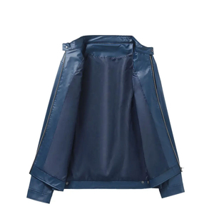 Chaquetas de hombre personalizadas de alta calidad 2025, chaqueta de cuero de vaca resistente al agua, chaqueta de cuero de Color personalizado para hombres, envío DDP - Product Image 3