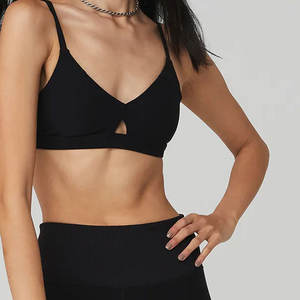 Gran oferta 2025 Sujetador deportivo personalizado para mujer, fábrica al por mayor, moda para mujer, suave, Fitness, gimnasio, soporte medio, Sujetador deportivo sin costuras - Product Image 3