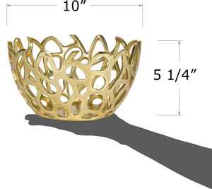 Bol en métal aluminium classique de luxe fait à la main avec technique d'artisanat en bois, qualité supérieure pour les fruits, application pour les fêtes - Product Image 2