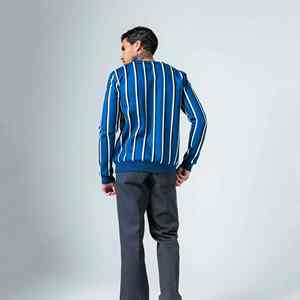 Sudadera de Manga Larga Estilo Línea Blanca para Hombre, Corte Ajustado, Disponible en Varios Colores, Transpirable, Diseño Liso - Product Image 2