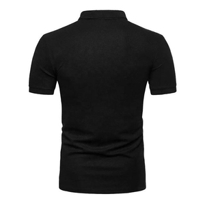 Ropa de moda de calidad personalizada Casual manga corta 230 Gsm algodón camiseta Stand Collar hombres camisa Polo de talla grande - Product Image 3